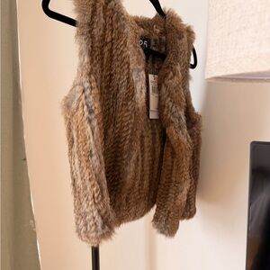 Luxe Faux Fur Vest in Natural Tones
